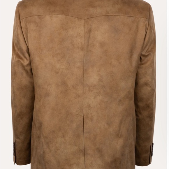 Coppley Tan Leather Micro Fiber Sport Coat - size 44 - Picture 3 of 10